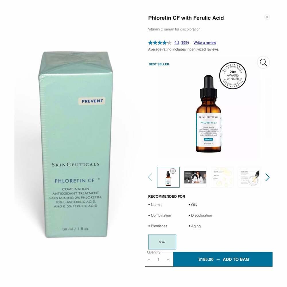 SkinCeuticals Phloretin CF Size 30 ml New and Sealed!